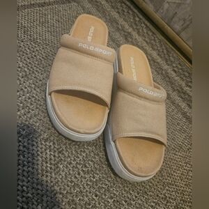Polo Sport Beige Slide Sandals